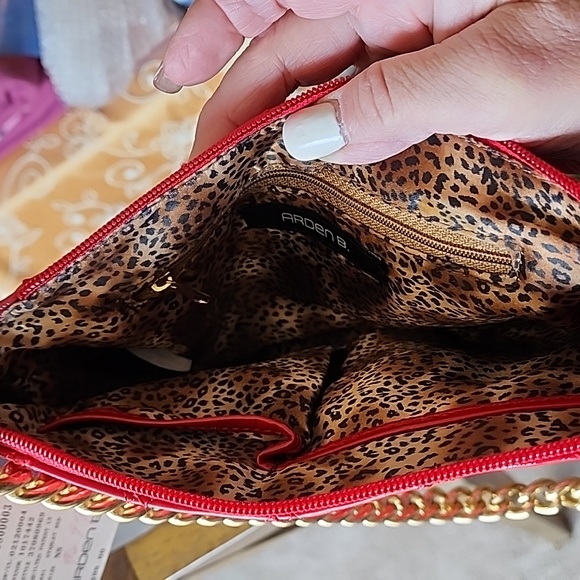 Cherry Red Patent Leather Evening Bag - Picture 6 of 11